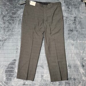 Murano Torino Slim Fit Grey Dress Pants Mens 38x29 Textured Flat Front S25PM2806
